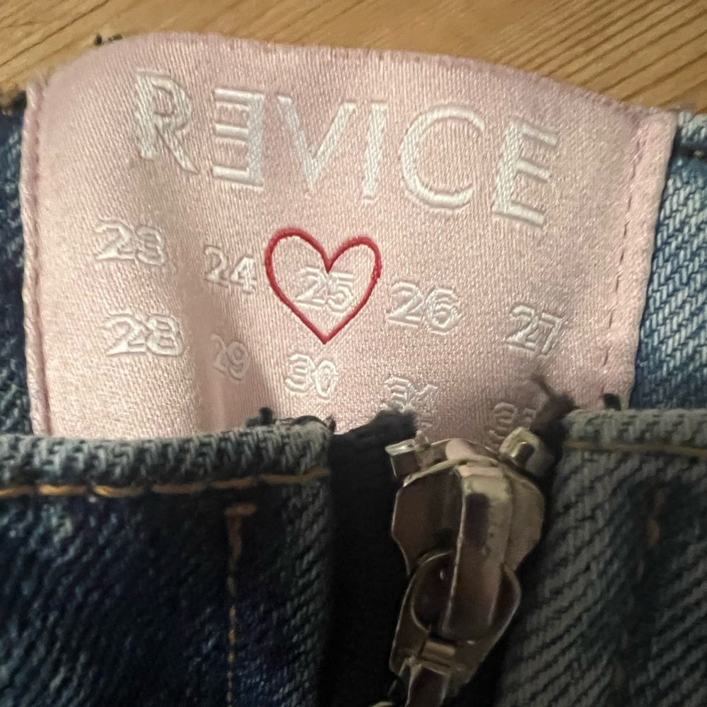 REVICE Dual-Tone Ankle Jeans in Dark and Light Blue Size 25 NWOT - Picture 4 of 4